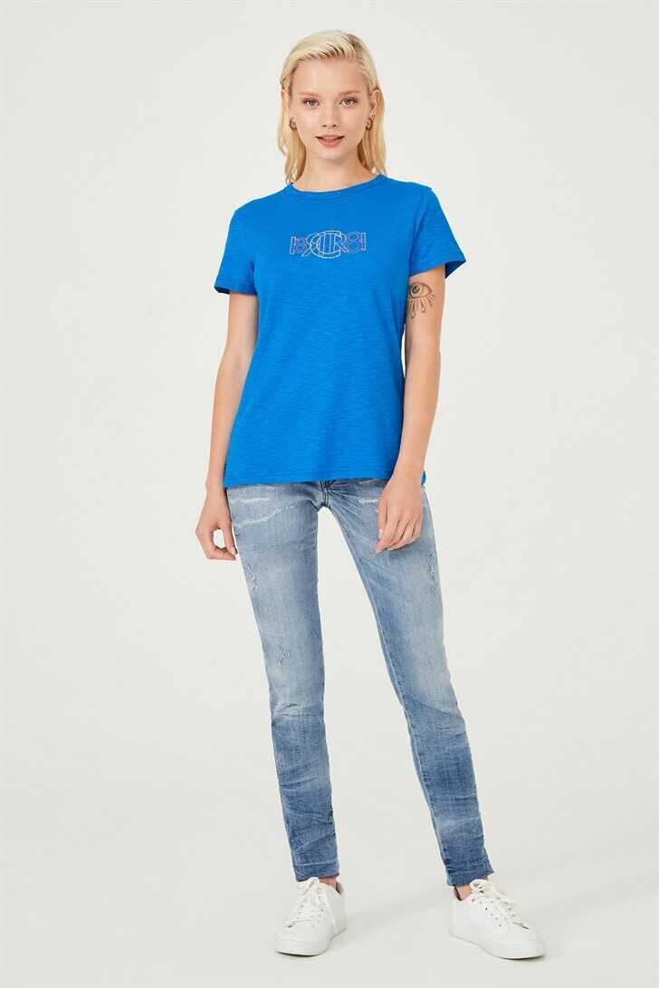 Kadın Bisiklet Yaka T-Shirt - 5