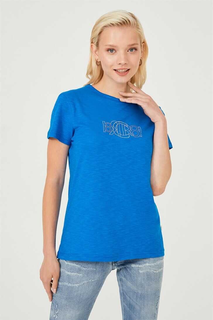 Kadın Bisiklet Yaka T-Shirt - 8