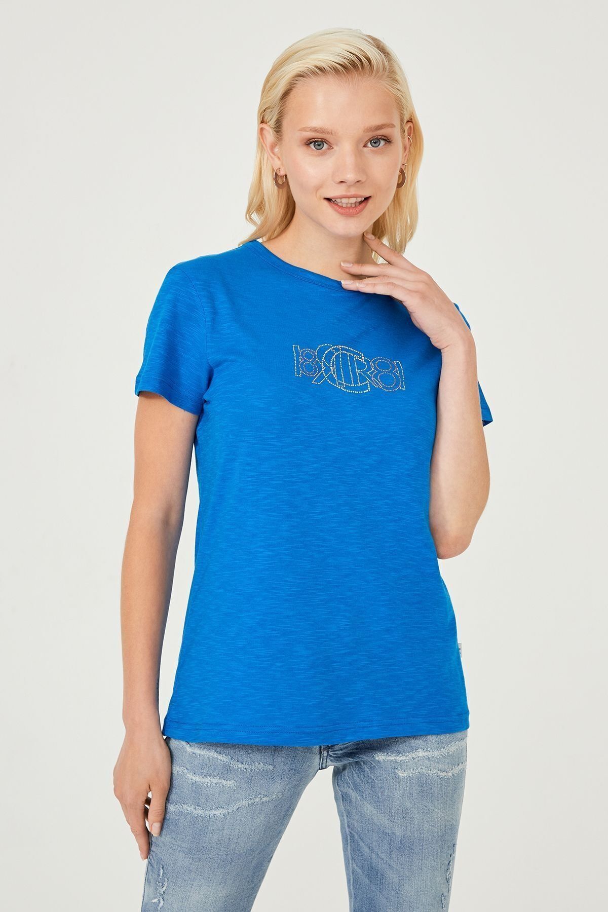 Kadın Bisiklet Yaka T-Shirt - 9