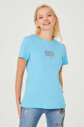 Kadın Bisklet Yaka T-Shirt - Cerruti 1881