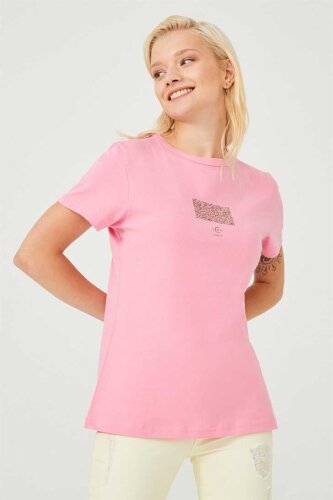 Kadın Bisklet Yaka T-Shirt - 2