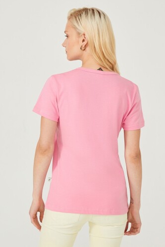 Kadın Bisklet Yaka T-Shirt - 12