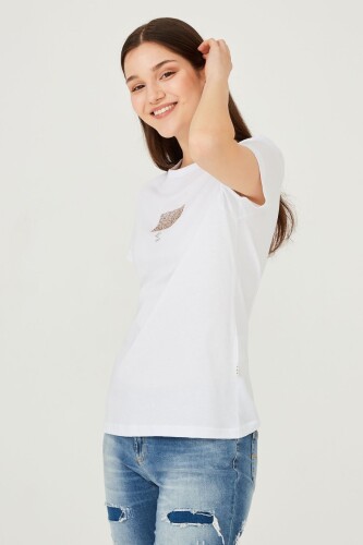 Kadın Bisklet Yaka T-Shirt - 10