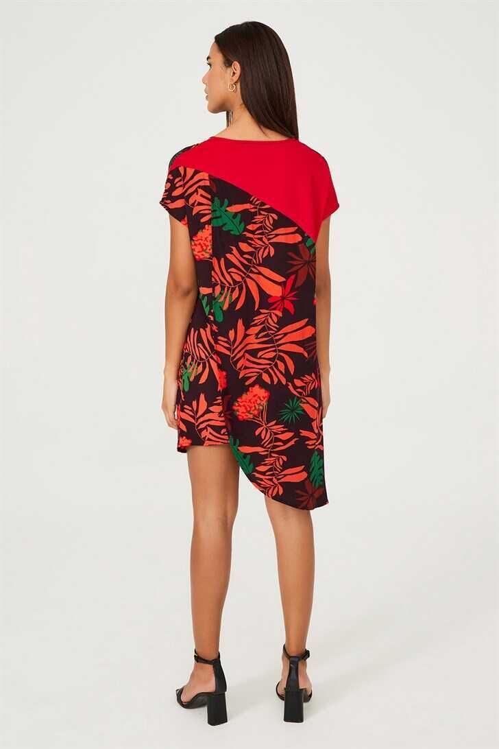 Kadın Çiçekli Mini Elbise - 4
