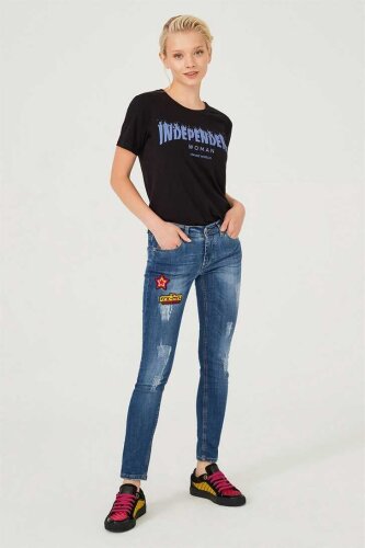 Kadın Dar Paça Jeans - Frankie Morello