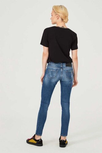 Kadın Dar Paça Jeans - 4