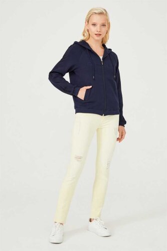 Kadın Fermuarlı Sweatshirt - 8