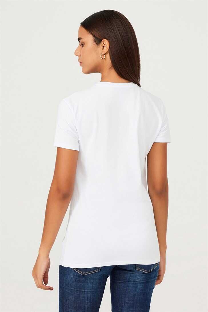 Kadın Kuş Figürlü T-Shirt - 6