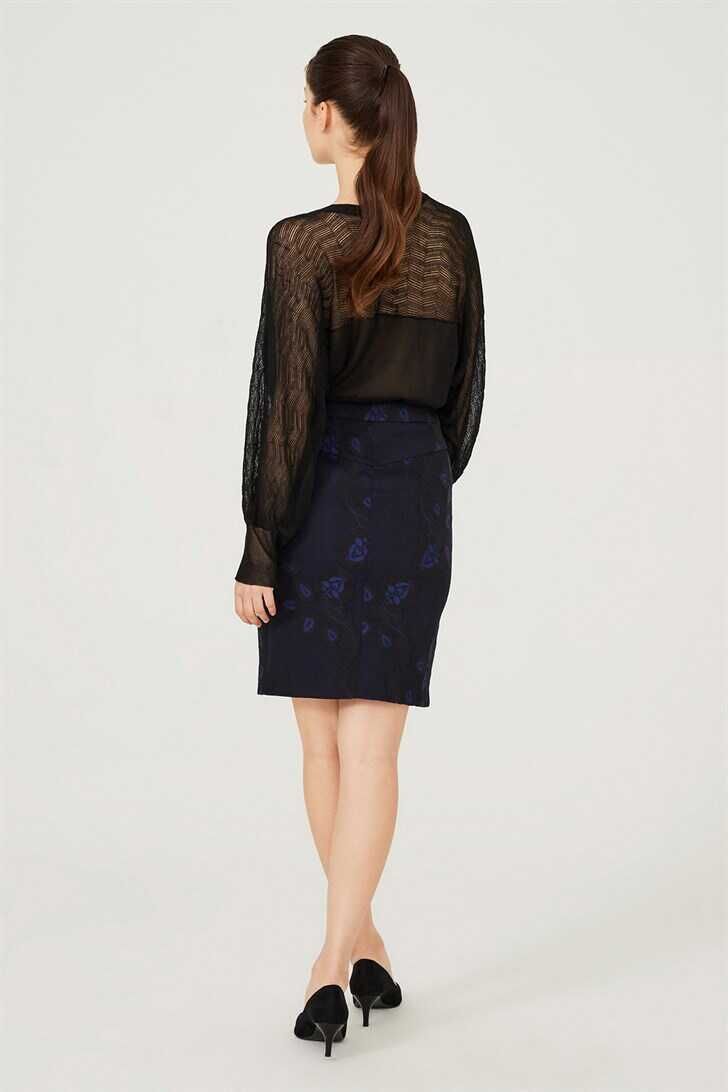 Kadın Mini Kalem Etek - 7