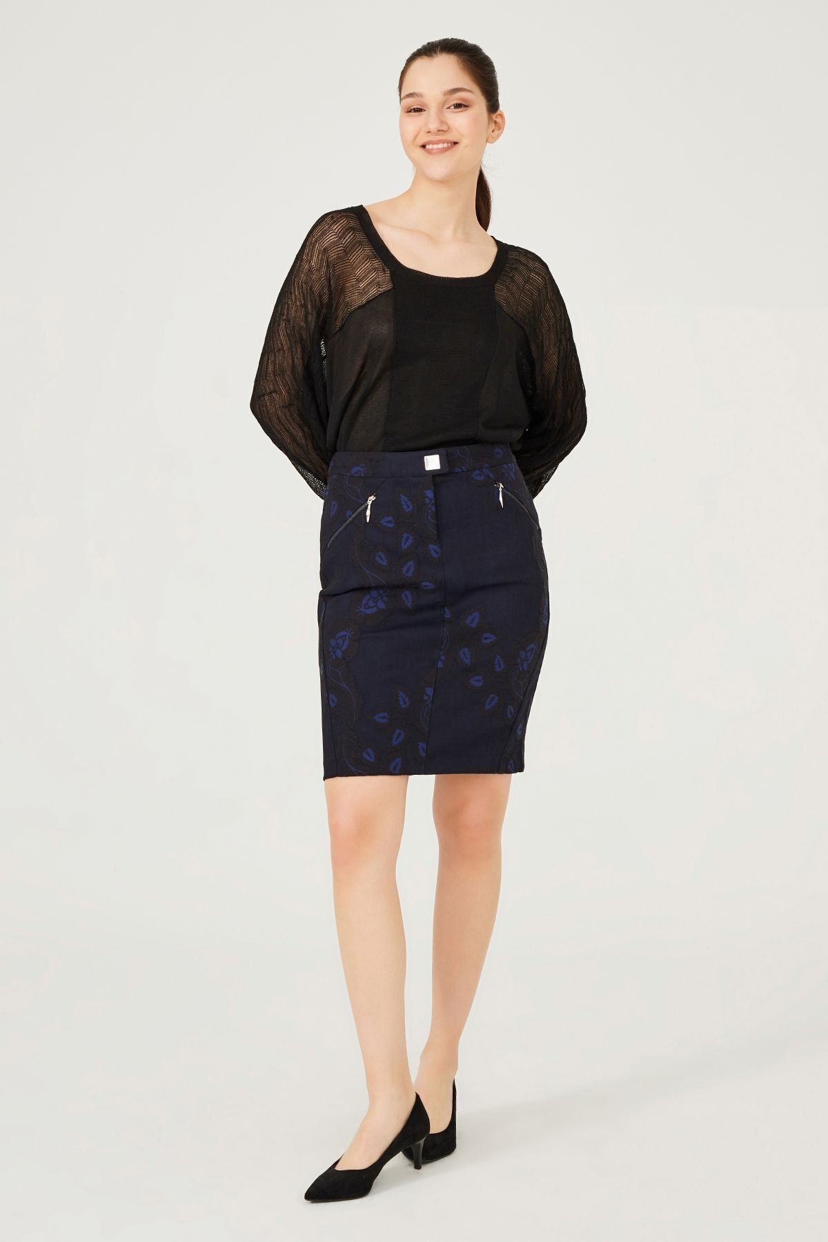 Kadın Mini Kalem Etek - 11