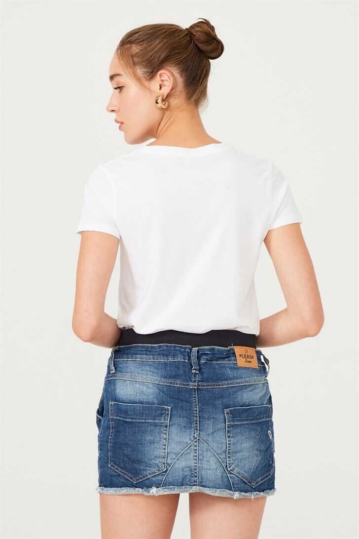 Kadın Mini Kot Etek - 4