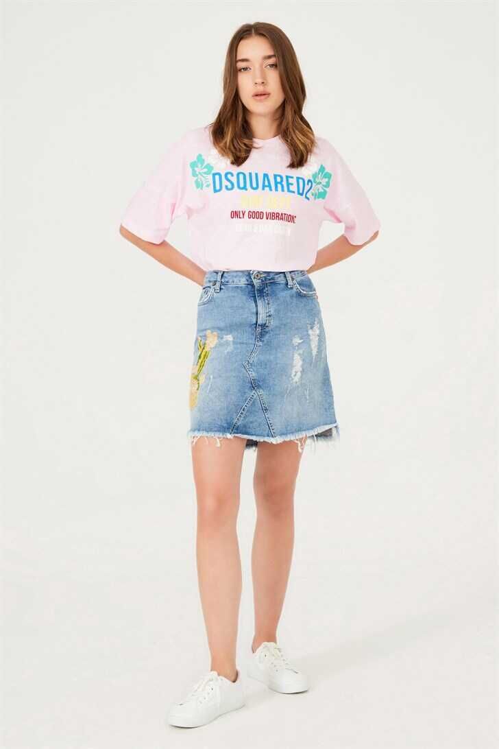 Kadın Mini Kot Etek - 1