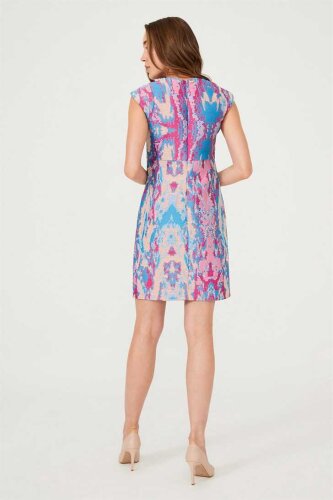 Kadın Renkli Mini Elbise - 4