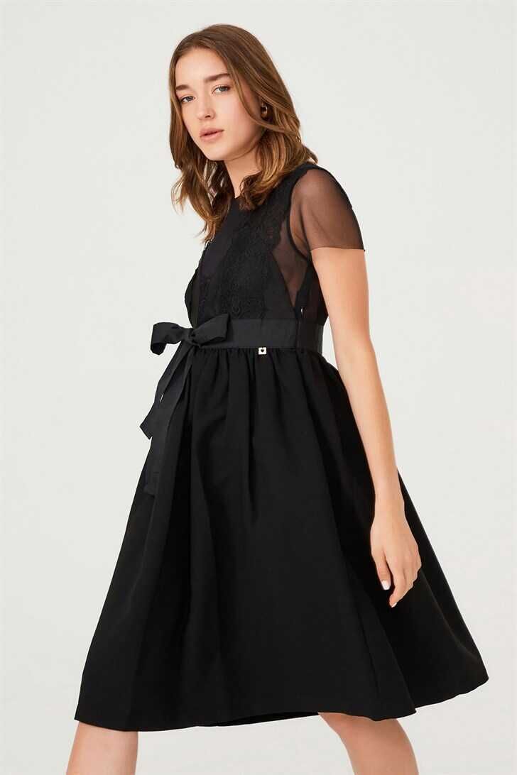 Kadın Tül Detaylı Abiye Elbise - 2