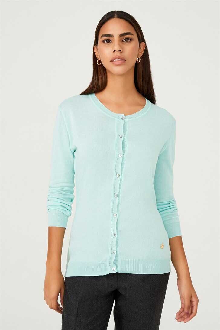 Kadın Uzun Kollu Triko Hırka - 2