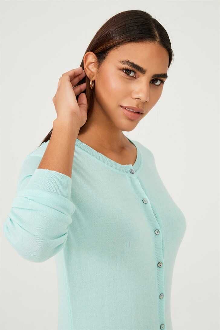 Kadın Uzun Kollu Triko Hırka - 3