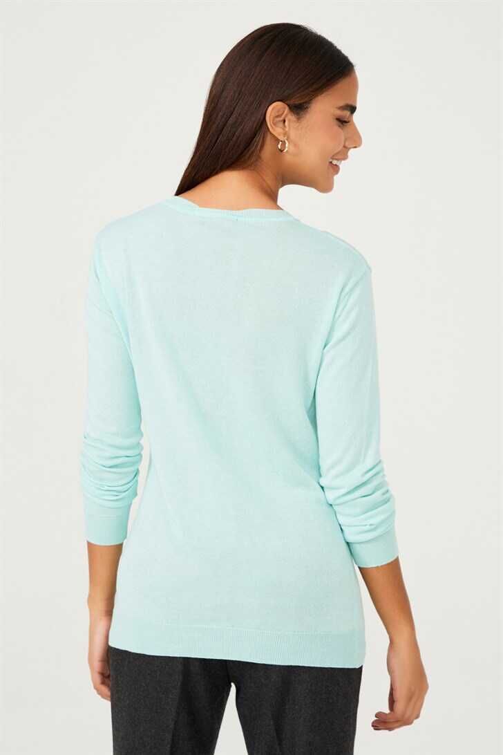 Kadın Uzun Kollu Triko Hırka - 4