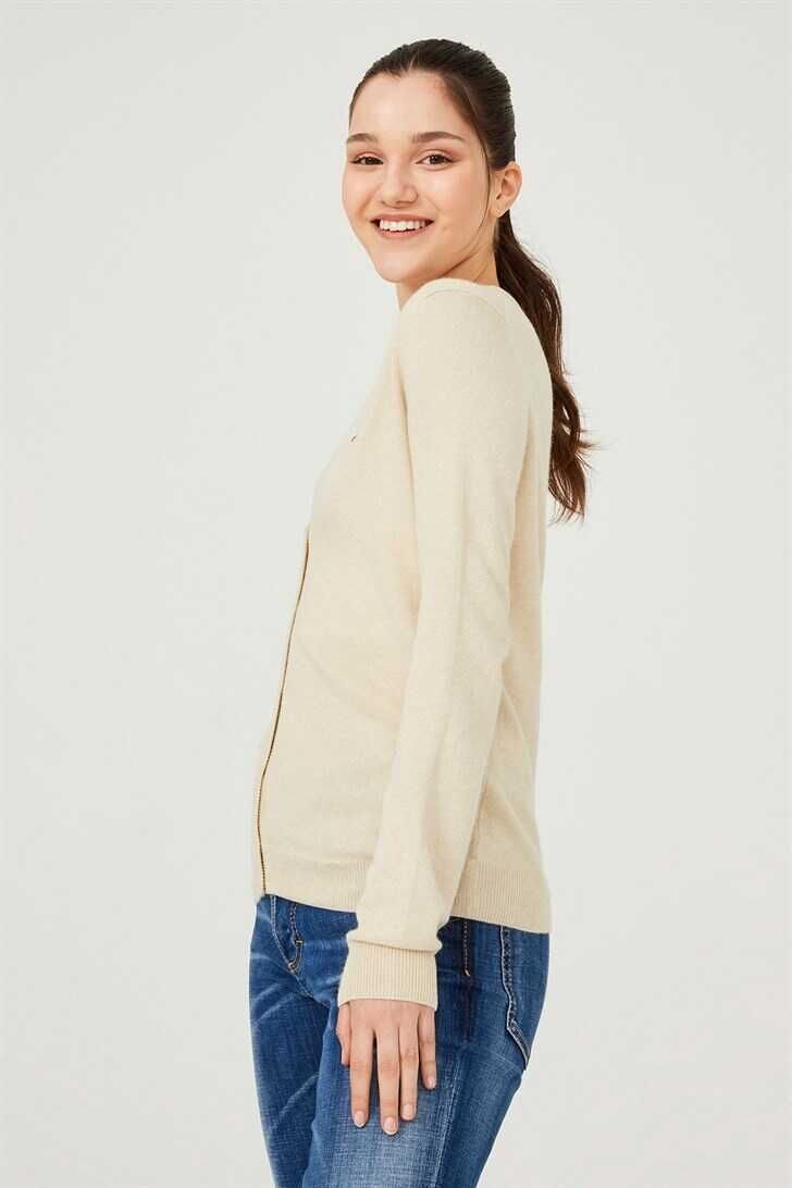 Kadın Uzun Kollu Triko Hırka - 5