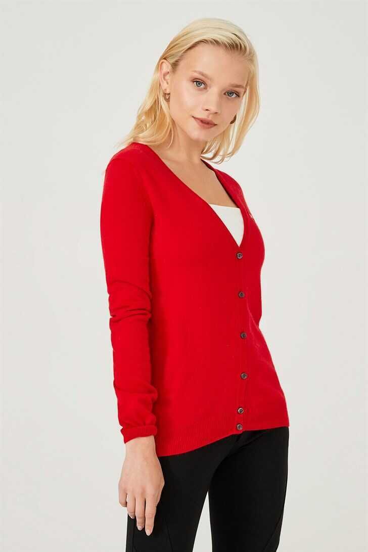 Kadın Uzun Kollu Triko Hırka - 3