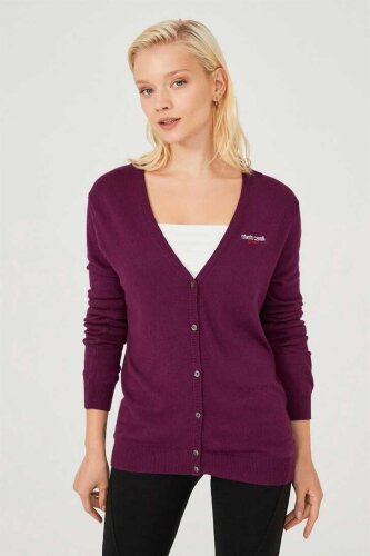 Kadın Uzun Kollu Triko Hırka - Roberto Cavalli