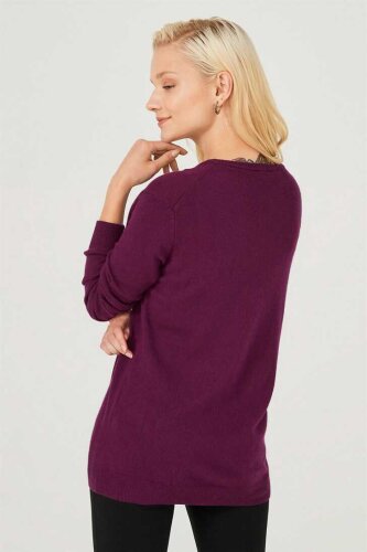 Kadın Uzun Kollu Triko Hırka - 7