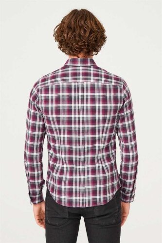 Kareli Uzun Kollu Erkek Gömlek - 4