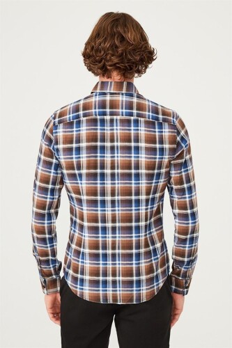 Kareli Uzun Kollu Erkek Gömlek - 8