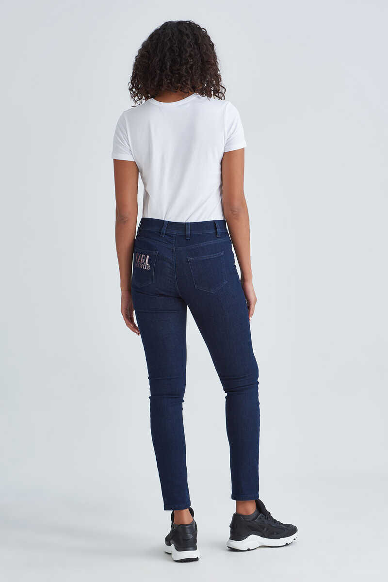 Karl Lagerfeld Kadın Dar Paça Jeans - 5