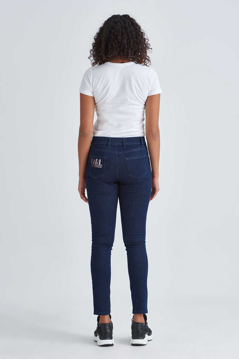 Karl Lagerfeld Kadın Dar Paça Jeans - 6