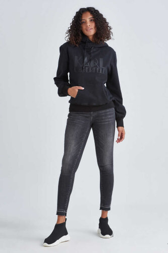 Karl Lagerfeld Kadın Denim Sweatshirt - 2