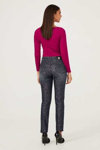 Leopar Desenli Kadın Jeans - 11