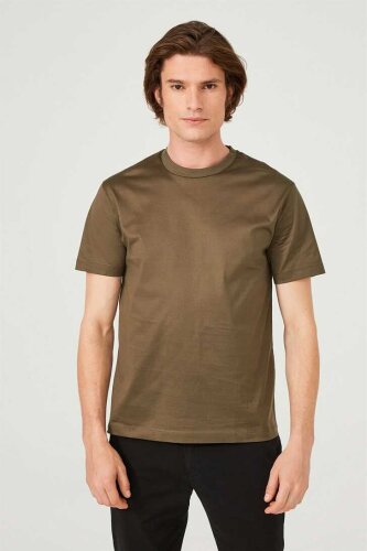 Les Hommes Yazılı Bisiklet Yaka Erkek T-Shirt - 1
