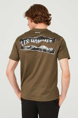 Les Hommes Yazılı Bisiklet Yaka Erkek T-Shirt - 4