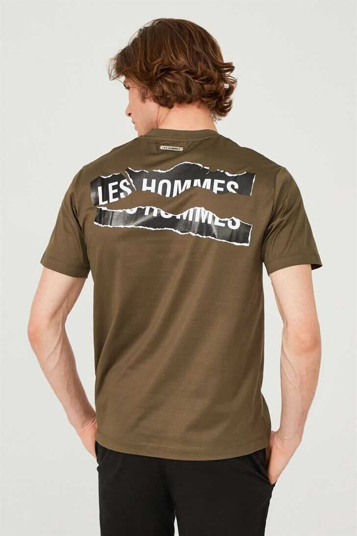 Les Hommes Yazılı Bisiklet Yaka Erkek T-Shirt - 4