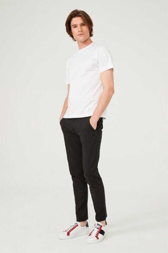 Les Hommes Yazılı Bisiklet Yaka Erkek T-Shirt - 3