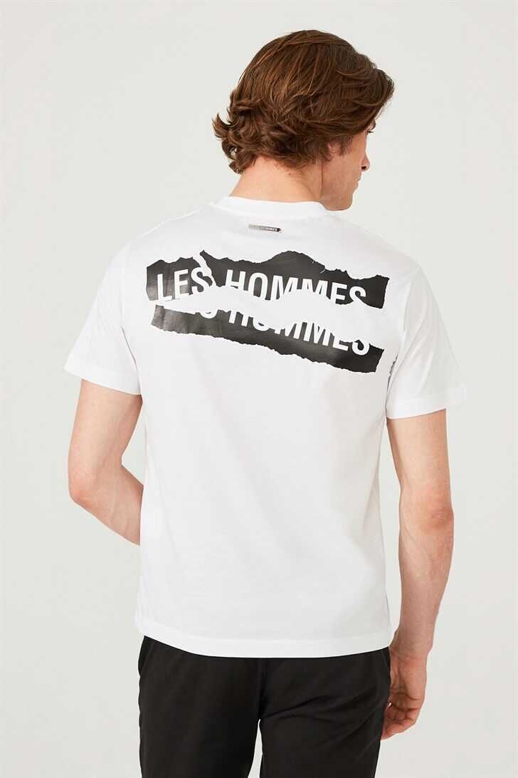 Les Hommes Yazılı Bisiklet Yaka Erkek T-Shirt - 4