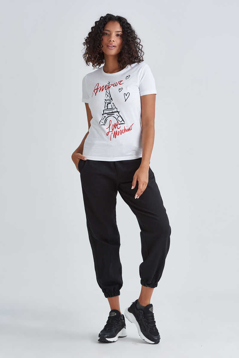 Lıove Moschino Kadın Yazılı T-Shirt - 2