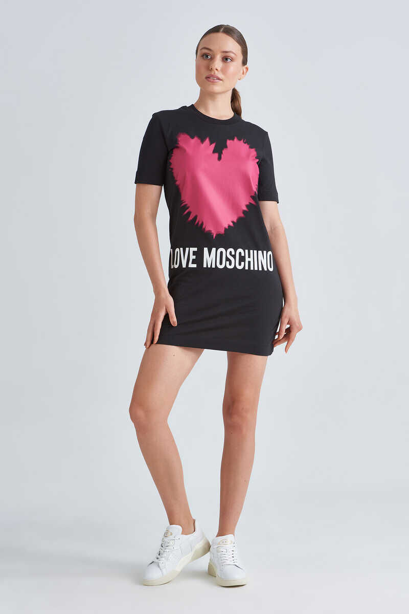 Love Moschino Baskılı Kadın Mini Elbise - 2