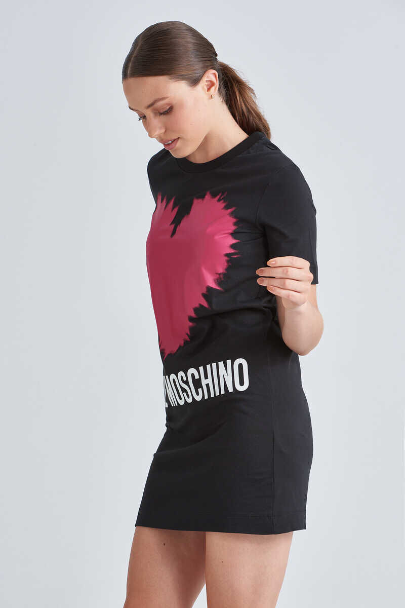 Love Moschino Baskılı Kadın Mini Elbise - 3