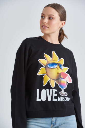 Love Moschino Baskılı Kadın Sweatshirt - Love Moschino