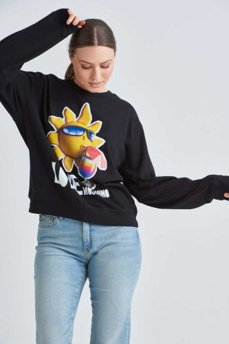 Love Moschino Baskılı Kadın Sweatshirt - 2