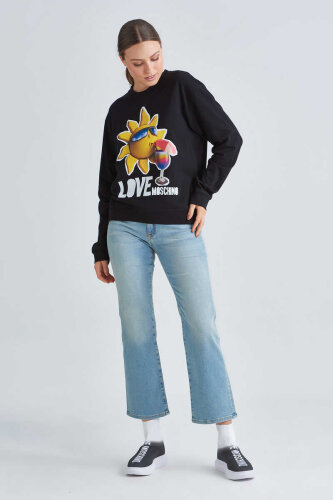 Love Moschino Baskılı Kadın Sweatshirt - 3