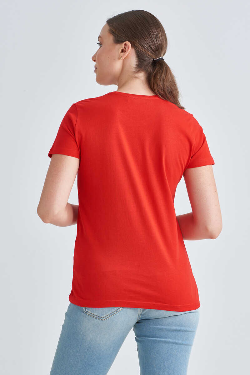 Love Moschino Bisiklet Yaka Kadın T-Shirt - 4