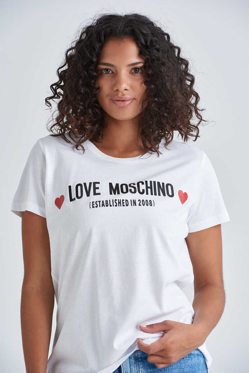 Love Moschino Bisiklet Yaka Kadın T-Shirt - 3