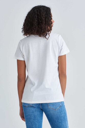 Love Moschino Bisiklet Yaka Kadın T-Shirt - 4
