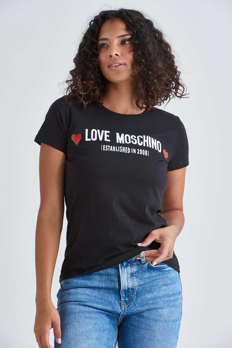 Love Moschino Bisiklet Yaka Kadın T-Shirt - 1