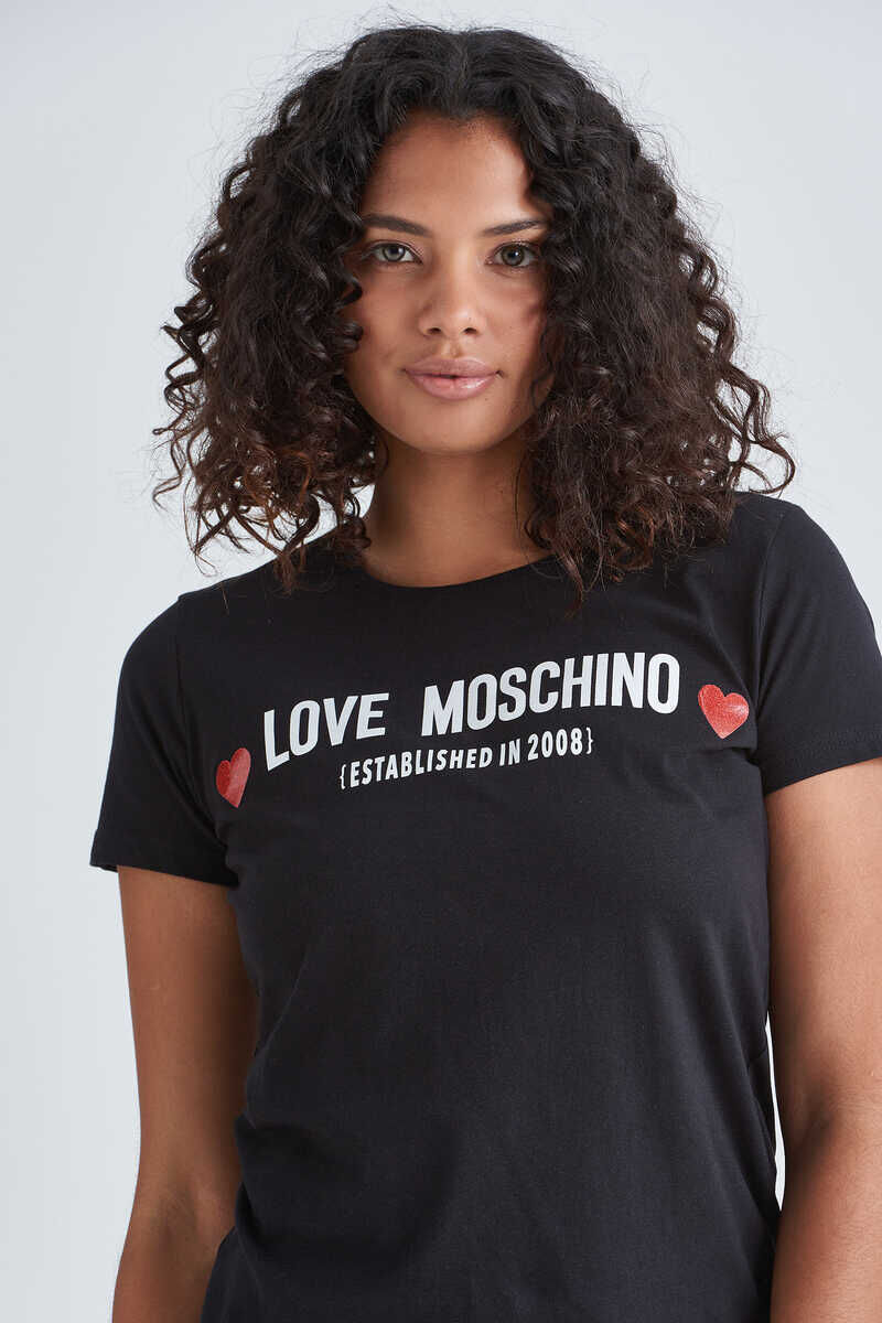Love Moschino Bisiklet Yaka Kadın T-Shirt - 3