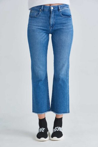 Love Moschino İspanyol Paça Crop Kadın Jean - 2