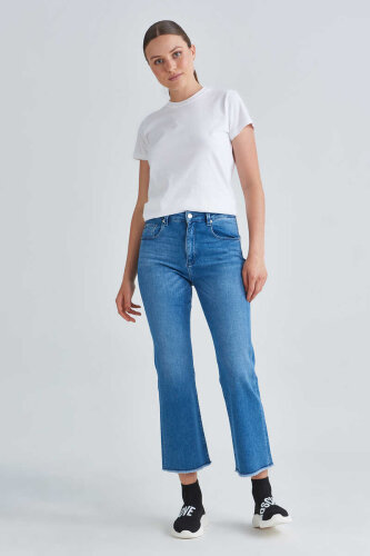 Love Moschino İspanyol Paça Crop Kadın Jean - 3