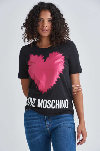 Love Moschino Kadın Basklı T-Shirt - 1